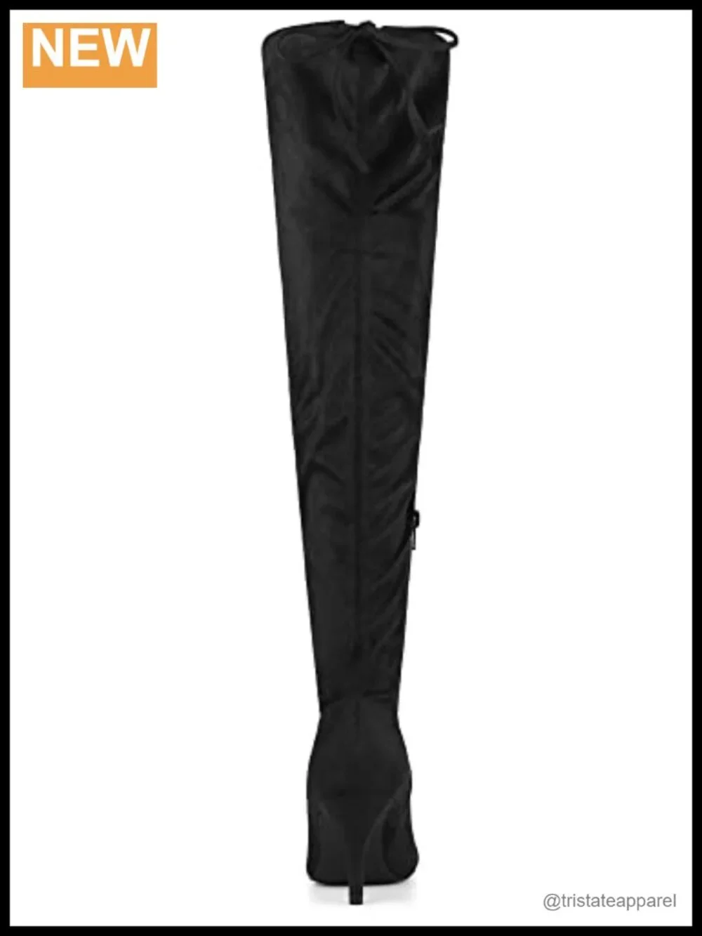 Faux Suede Stiletto Heel Over the Knee Boots Pointed Toe Zip Casual